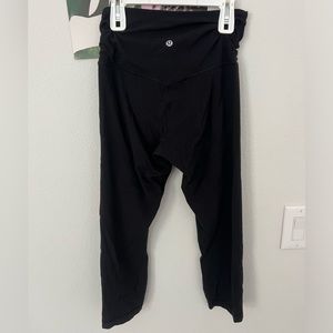 Crossover Cropped Black Lululemon Leggings